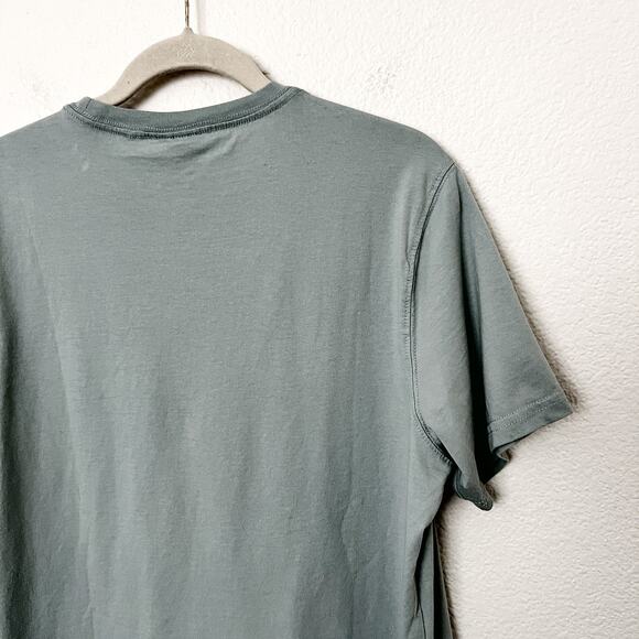 [Barbour] Blue Crew Neck Logo Graphic Tee Short Sleeve T-Shirt Size Medium M - Picture 6 of 10